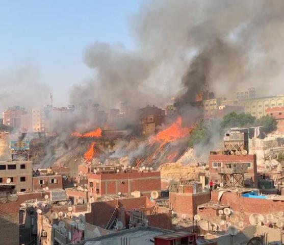 حريق ضخم فى أسطبل عنتر
