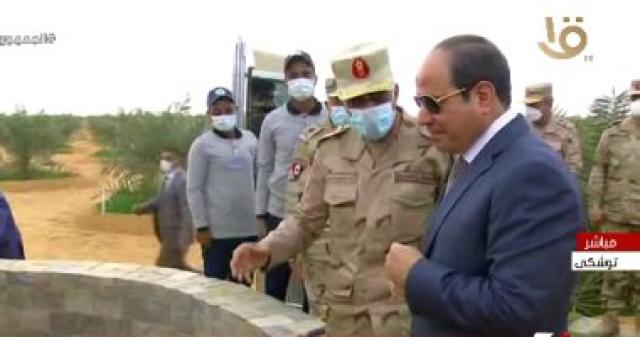 الرئيس عبد الفتاح السيسى خلال الجولة