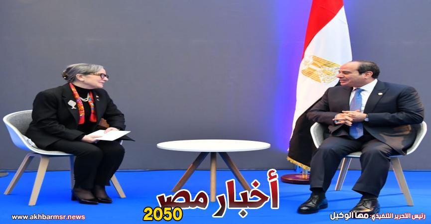 جانب من لقاء الرئيس السيسي