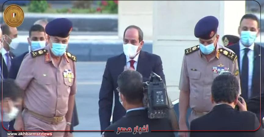 الرئيس السيسي يصل مسجد المشير طنطاوي لأداء صلاة عيد الفطر المبارك