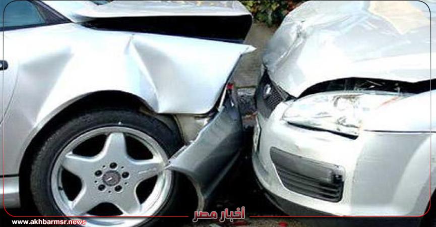 حادث تصادم بين سيارتي ملاكي