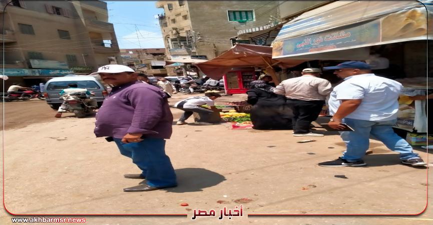 حملة مكبرة لرفع وإزالة الإشغالات بشوارع أشمون بالمنوفية
