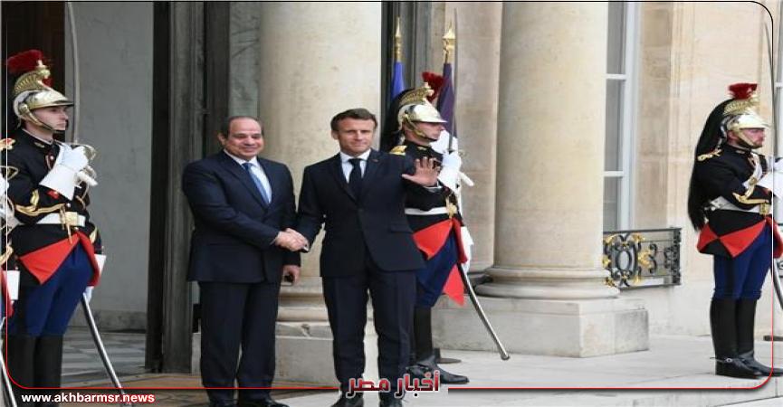الرئيس السيسي ونظيره الفرنسي