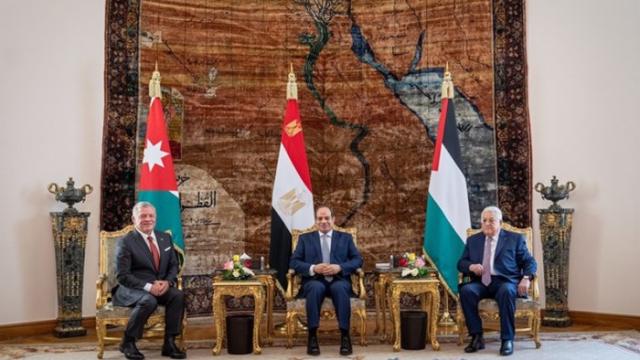 إصرار على حل الدولتين.. القمة المصرية الأردنية الفلسطينية
