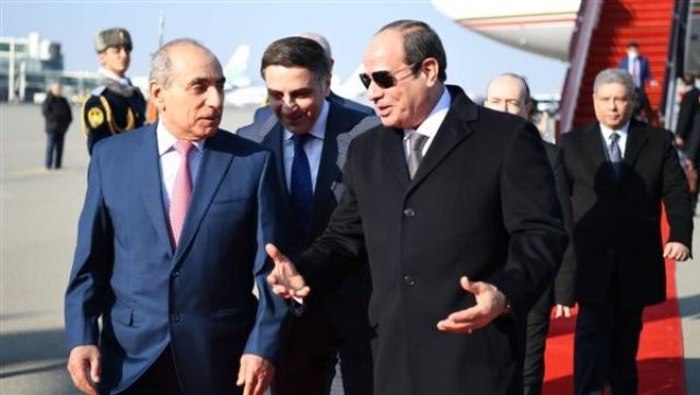 السيسى يجتمع مع رجال الأعمال ورؤساء كبرى الشركات في أذربيجان