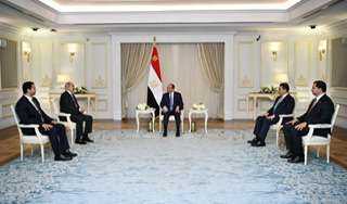 الرئيس عبد الفتاح السيسي يستقبل ، اليوم بمدينة العلمين، المشير خليفة حفتر، القائد العام للجيش الوطني الليبي