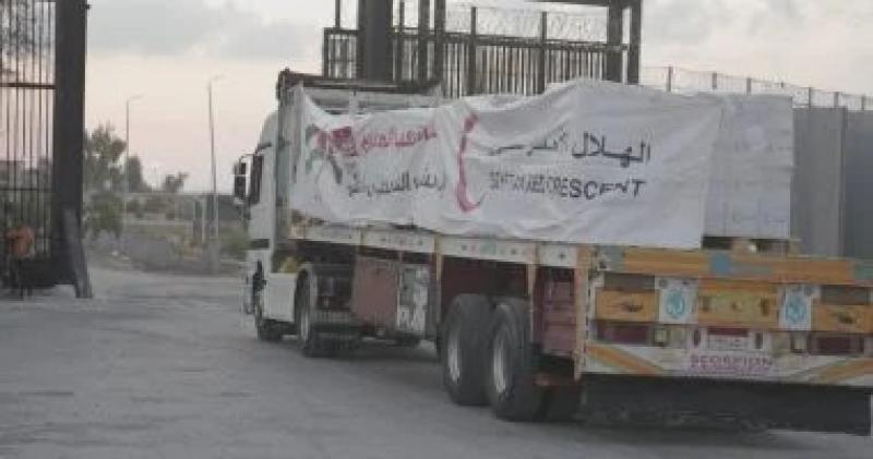الهلال الأحمر المصرى يعلن إطلاق ثالث قوافل ”زاد العزة