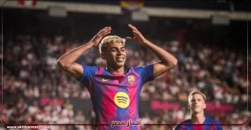 برشلونة يتقدم على رايو فاليكانو بهدف يامال في الشوط الأول