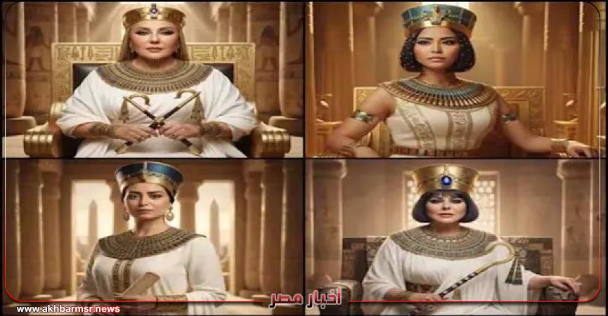 20 صورة لنجمات الفن بالزي الفرعوني احتفالا بالمتحف الكبير