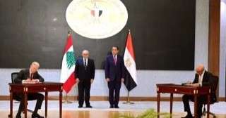 رئيسا وزراء مصر ولبنان يشهدان توقيع عدد من مذكرات التفاهم بين البلدين