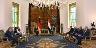 الرئيس عبد الفتاح السيسي يستقبل  اليوم، كلاً من السيد/ لوك فريدن رئيس وزراء دوقية لوكسمبورج، والسيد/ ديك سخوف رئيس وزراء مملكة هولندا