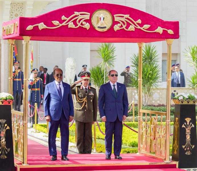 السيد الرئيس عبد الفتاح السيسي يستقبل اليوم، الرئيس الدكتور حسن شيخ محمود، رئيس جمهورية الصومال الفيدرالية الشقيقة.