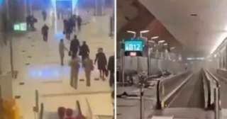 شاهد لحظة انفجار فى مطار دبى بعد استهدافه بمسيرة إيرانية.