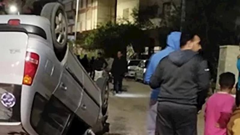 ”أول حصة سواقة”.. سيدة تقلب سيارتها وتصدم 3 أخرى في شوارع دمياط