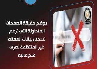 مجلس الوزراء يوضح حقيقة الصفحات المتداولة التي تزعم تسجيل بيانات العمالة غير المنتظمة لصرف منح مالية