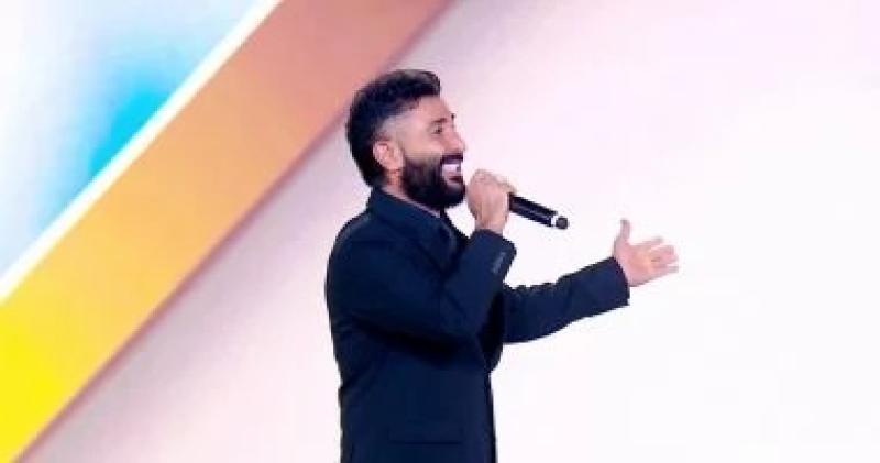 أحمد سعد يقدم فقرة فنية خلال احتفالية فرحة مصر بحضور السيدة انتصار السيسى