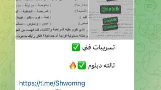 تداول صور امتحان عربي الدبلومات الفنية بعد دقيقتين من توزيعه باللجان بتليجرام|التعليم:جاري التأكد