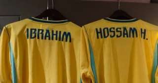 نتخب البرازيل يكرم التوأم إبراهيم وحسام حسن بقميص السيليساو قبل المونديال