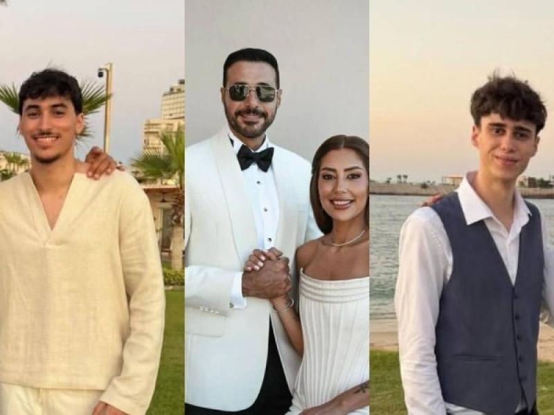 نجلا أحمد السعدني يخطفان الأنظار في حفل زفاف والدهما على ميرنا الهلباوي