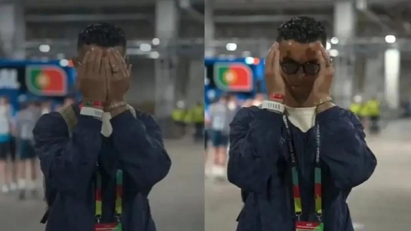 ما معنى الإشارة الغريبة التي قام بها رونالدو قبل خروجه من كأس العالم؟
