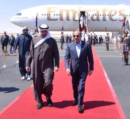 الرئيس عبد الفتاح السيسي يستقبل اليوم بمطار العلمين، شقيقه صاحب السمو... الرئيس عبد الفتاح السيسي يستقبل اليوم بمطار العلمين، شقيقه صاحب السمو الشيخ محمد بن زايد آل نهيان رئيس دولة الإمارات العربية المتحدة.